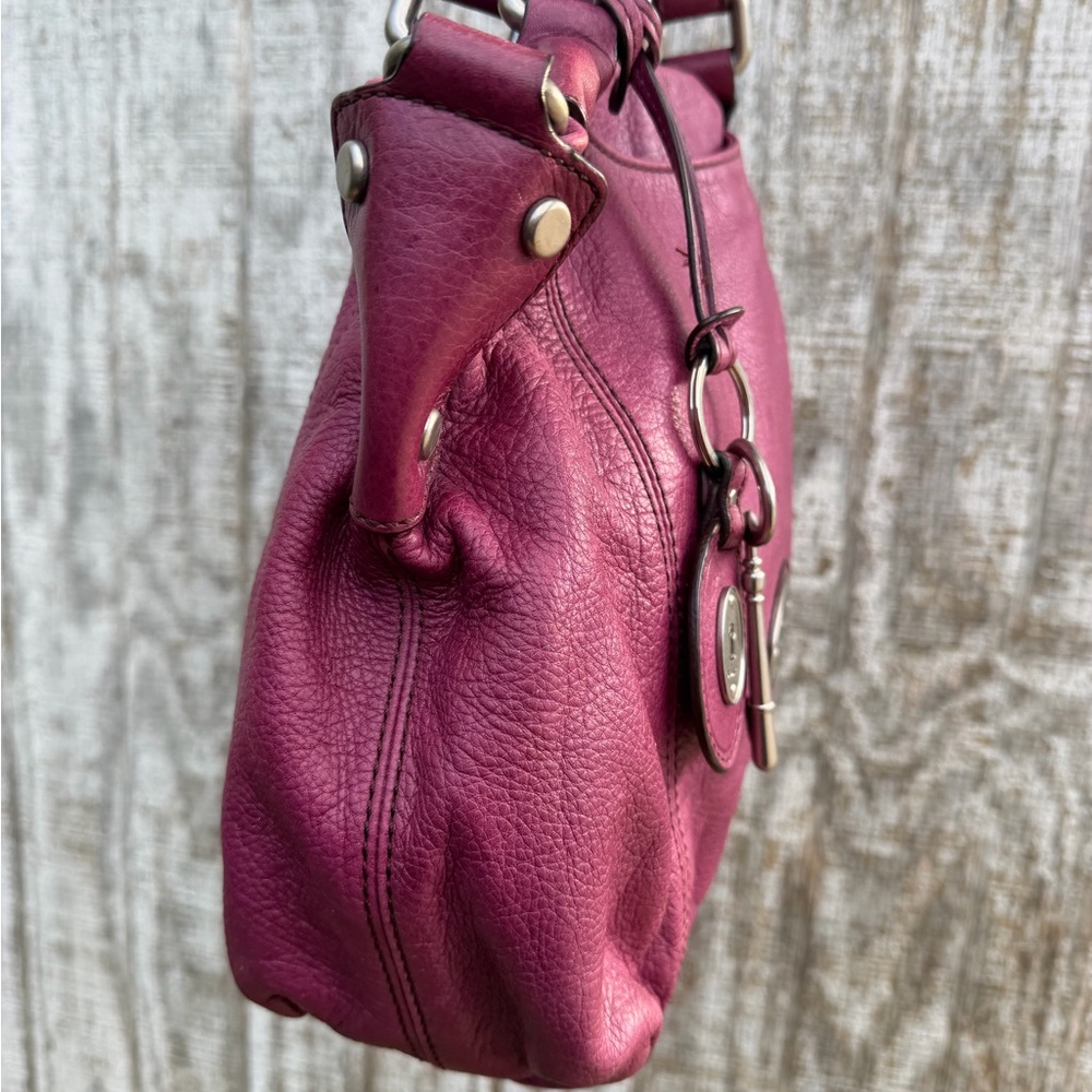 Fossil Burgundy Leather Satchel - Picture 6 of 16